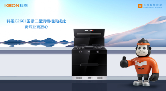 科恩C260L國標二星消毒柜集成灶，更專業(yè)更放心！